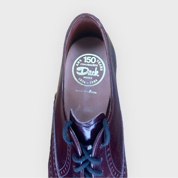 DACK men’s  maroon wingtip dress shoe - Picture 11 of 11